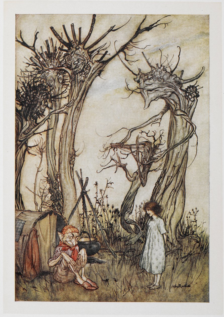 El hombre del desierto de Arthur Rackham