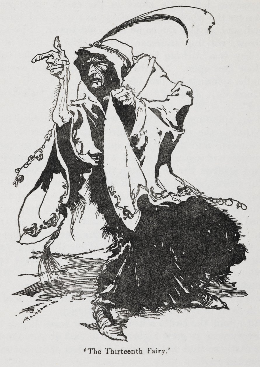 La decimotercera hada de Briar Rose (La Bella Durmiente) de Arthur Rackham