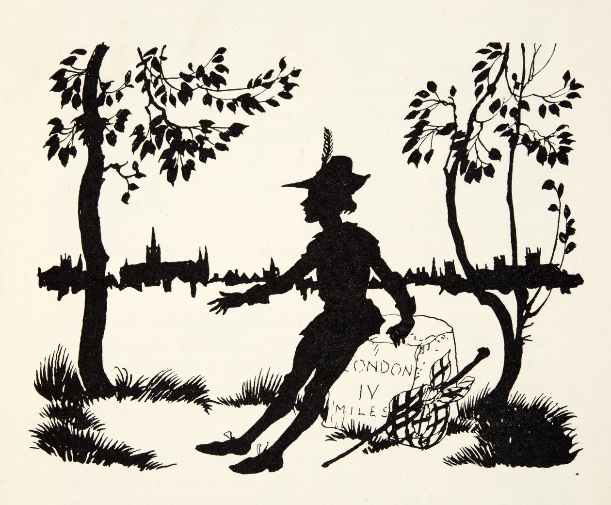 Vuelve otra vez Whittington, Tres veces Alcalde de Londres, de The Arthur Rackham Fairy Book, pub. 1933 de Arthur Rackham