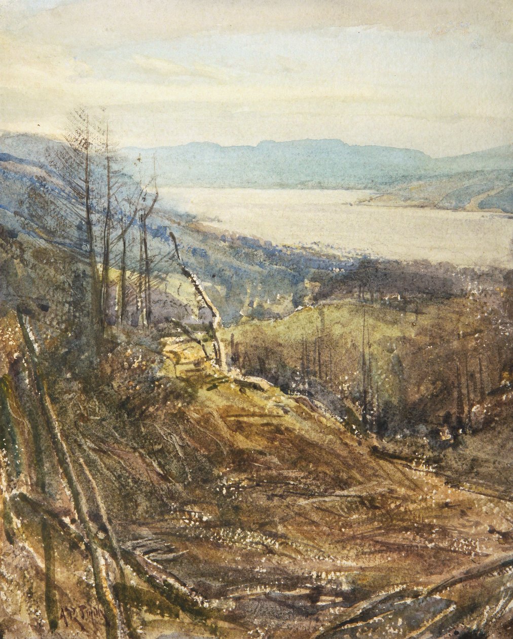 Coniston desde cerca de Tarn Hows (acuarela) de Arthur Reginald Smith