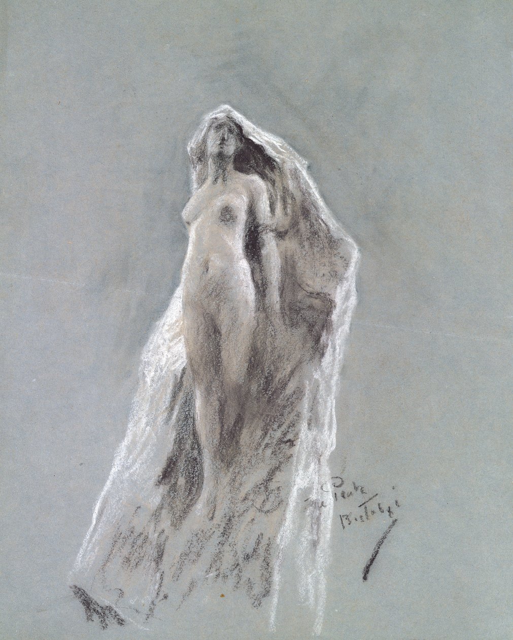 Spirit of the Peak, c.1890 (pastel sobre papel azul) de Arthur Wardle
