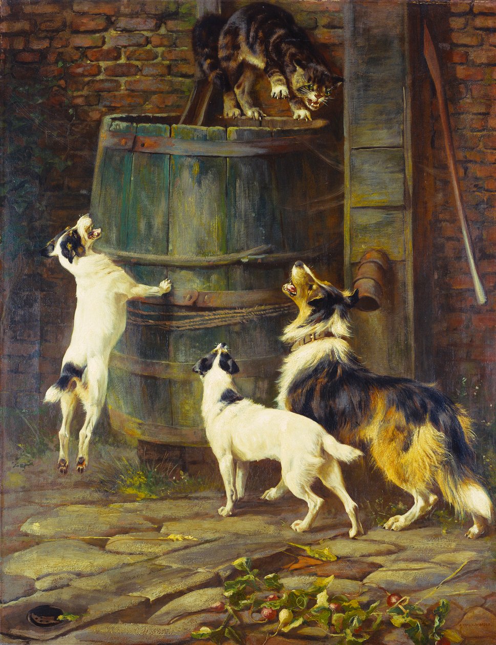 Sólo queremos jugar (óleo sobre lienzo) de Arthur Wardle