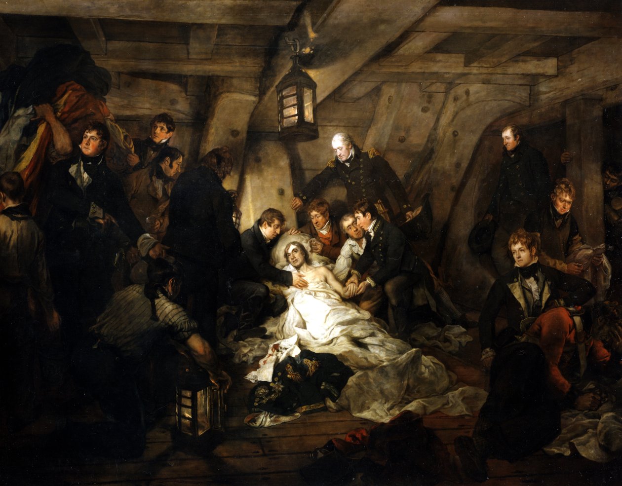 La muerte del almirante Lord Nelson, 1805 1807 de Arthur William Devis