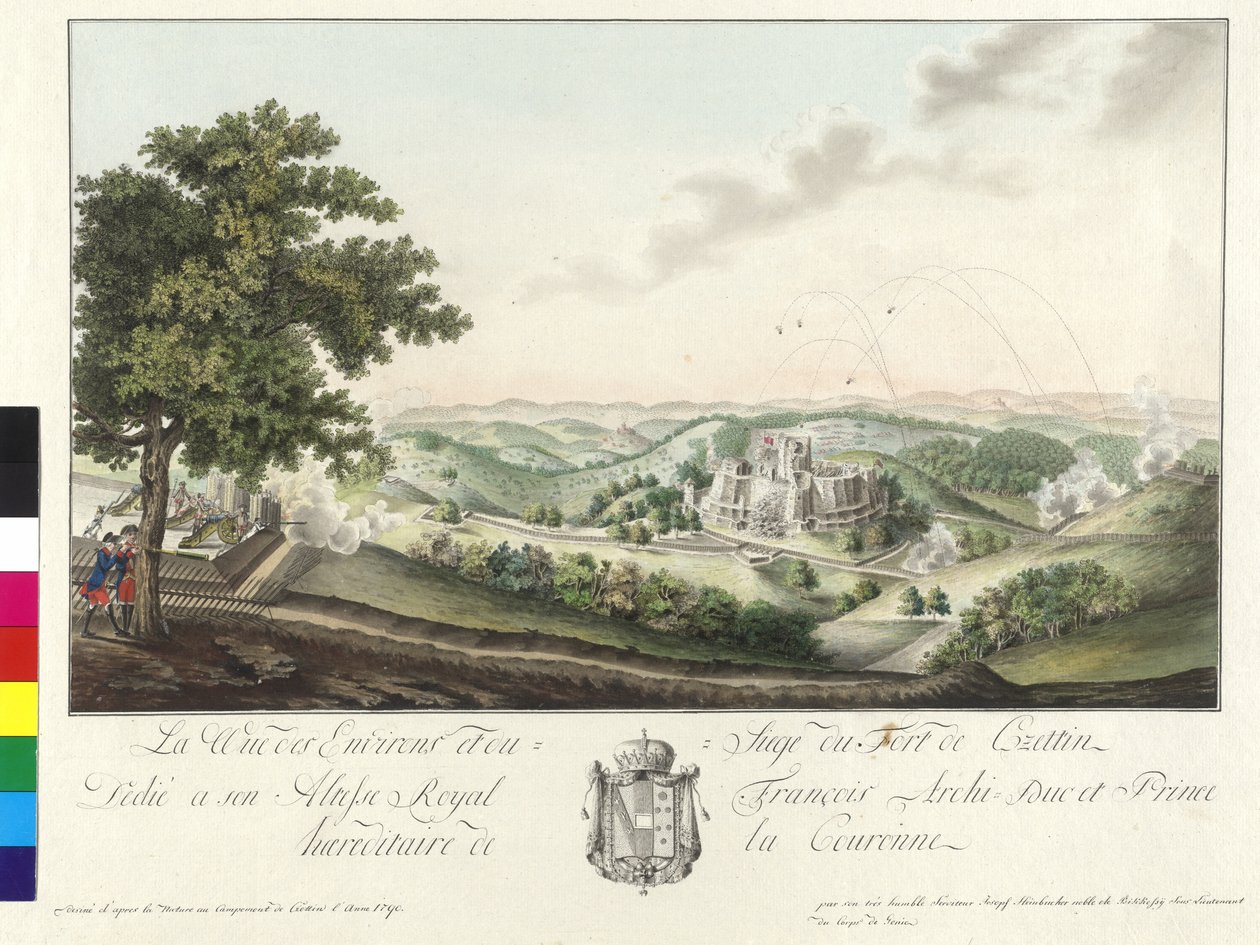 1790 asedio de la fortaleza de Czettin de Artist Unknown
