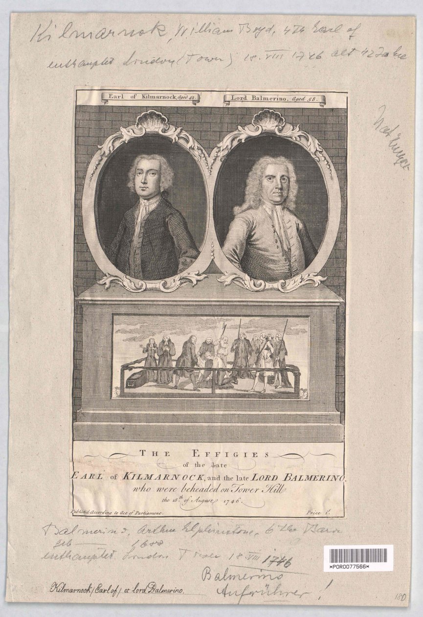 4º Conde de Kilmarnock Boyd (impresión) de Artist Unknown