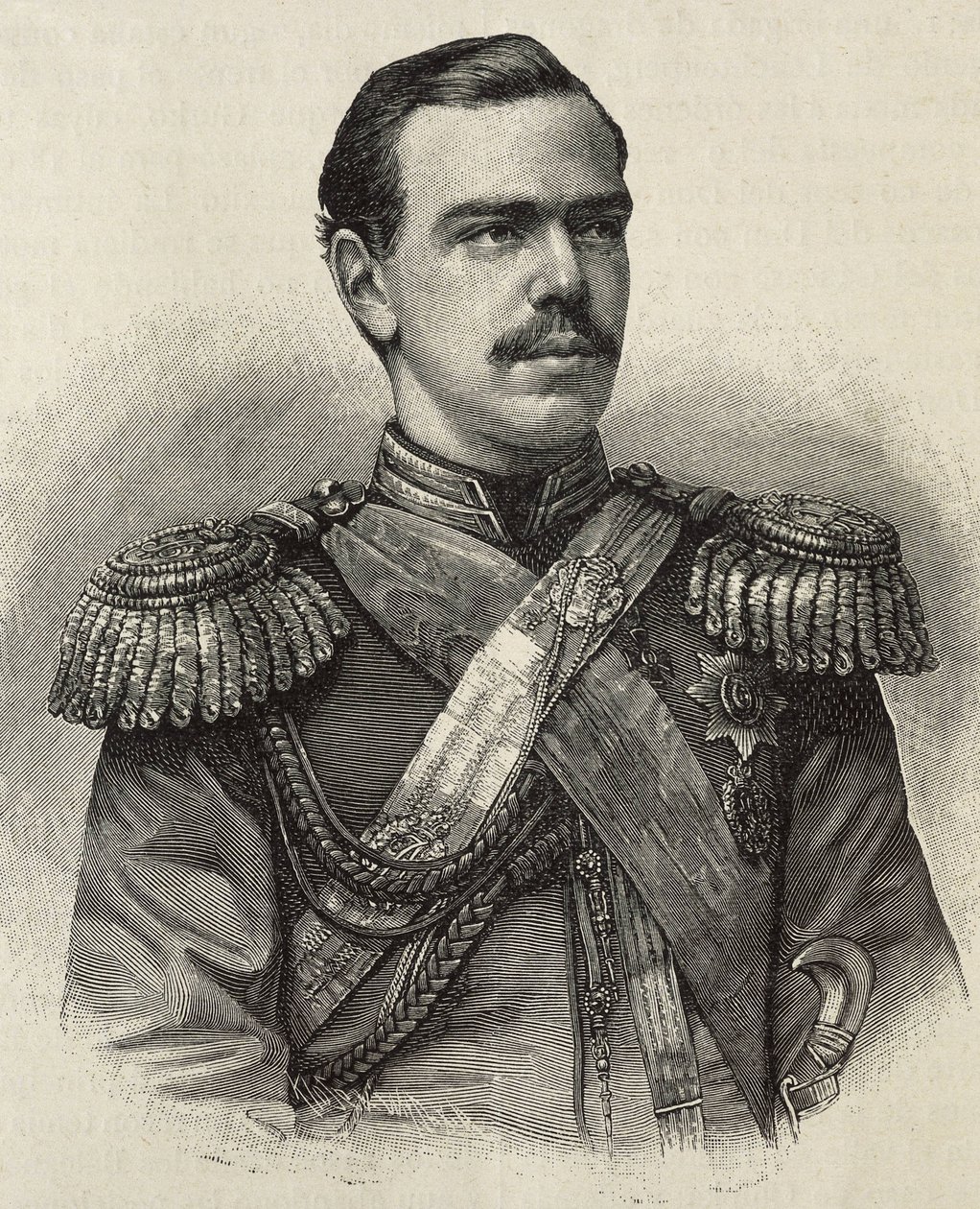ALEJANDRO III de Rusia (1845-1894). Zar de Rusia (1881-1894), hijo y sucesor de Alejandro II. Grabado. de Artist Unknown