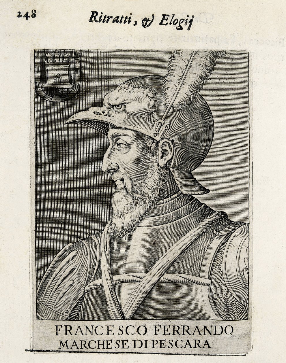AVALOS, Fernando Francisco (1490-1546). General español. Xilografía. ESPAÑA. MADRID (COMUNIDAD AUTÓNOMA). Madrid. Biblioteca Nacional de Artist Unknown