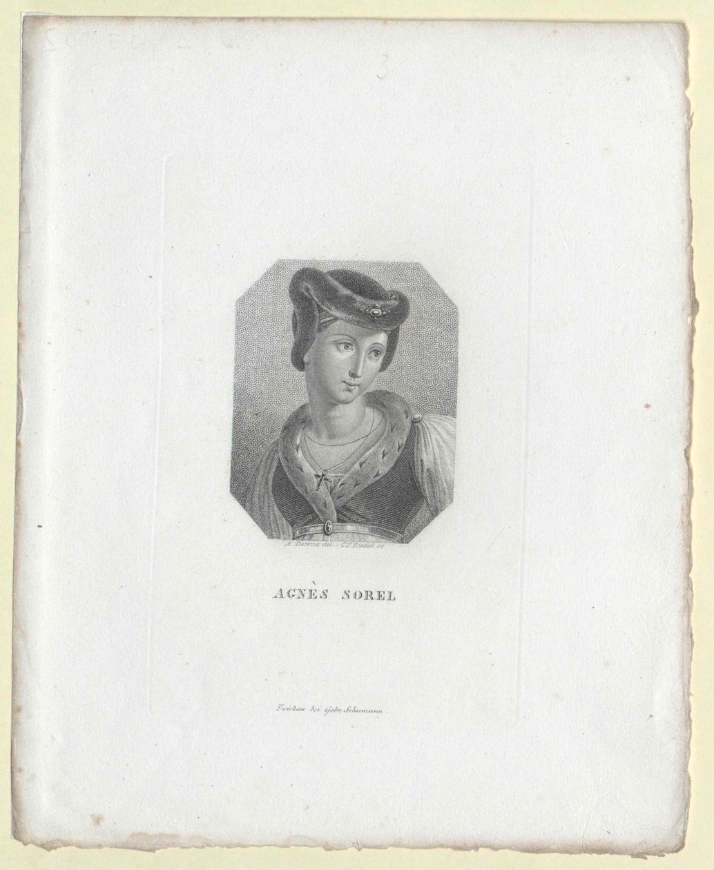 Agnes Sorel (imprimir) de Artist Unknown