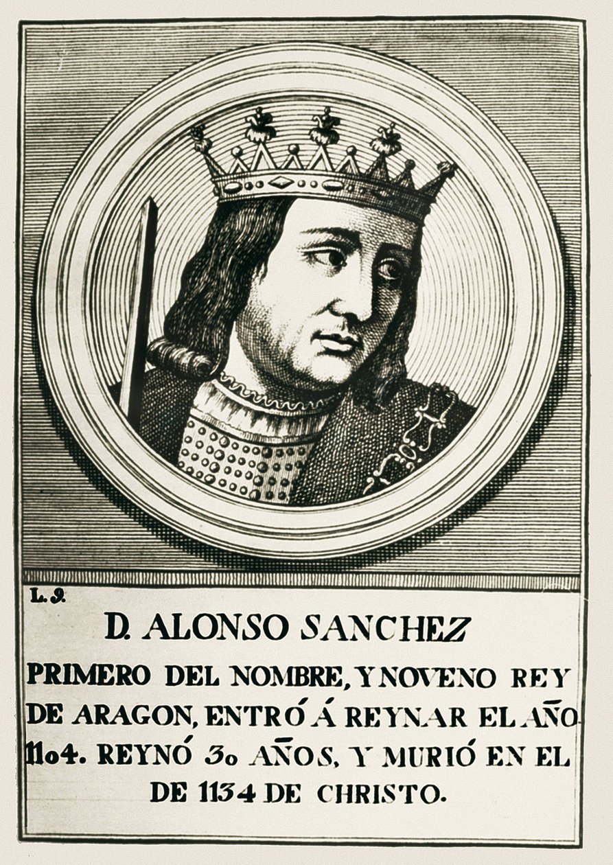 Alfonso I, "El Batallador" (1073-1134). Rey de Aragón y Navarra (1104-1134). de Artist Unknown