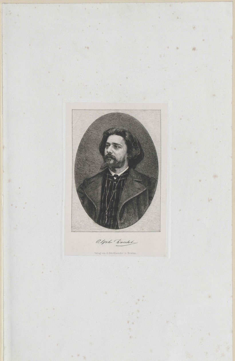Alphonse Daudet (impresión) de Artist Unknown
