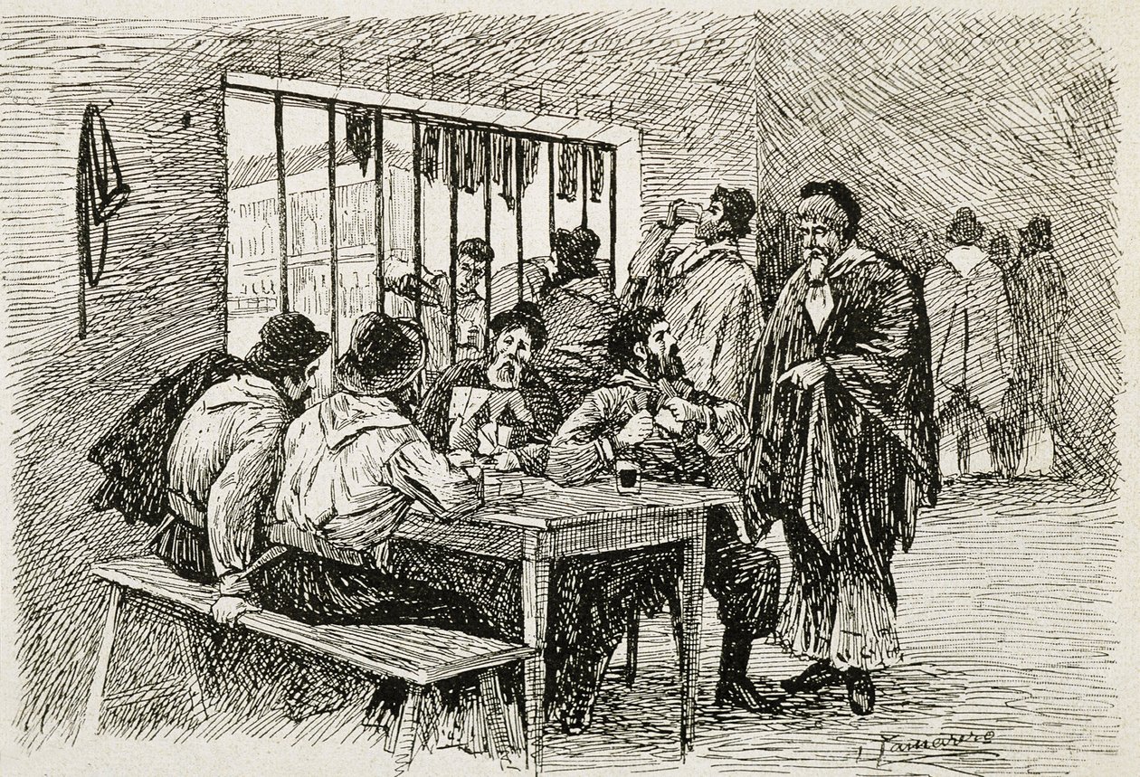 Argentina (siglo XX). "Pulpería, taberna y licorería. Ilustración de T.Tamarera. Grabado de Artist Unknown