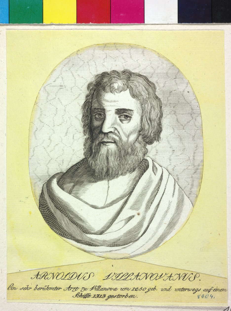 Arnaldus de Villanueva (imprimir) de Artist Unknown