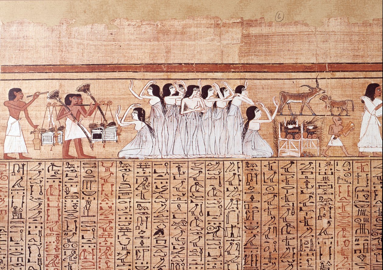 Arte Egipto: el llanto. Colegio es similar al papiro de Ani, de Tebas de Artist Unknown
