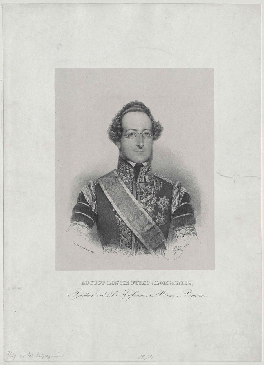 August count Lobkowitz de Artist Unknown