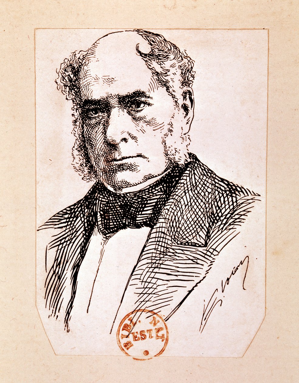 BESSEMER Sir Henry, inventor e ingeniero inglés (dibujo) de Artist Unknown