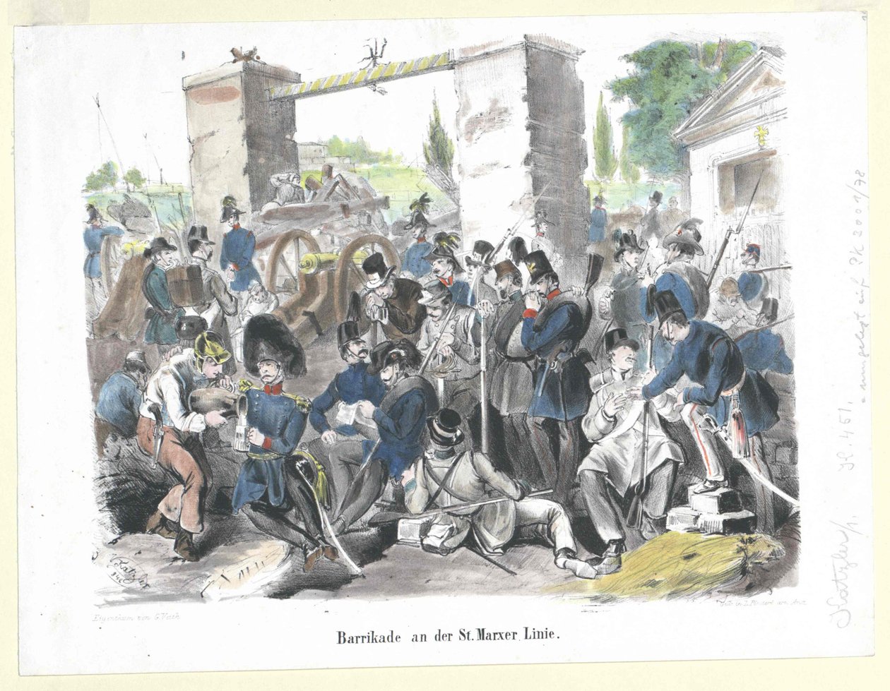 Barricada en la línea St. Marx de Artist Unknown