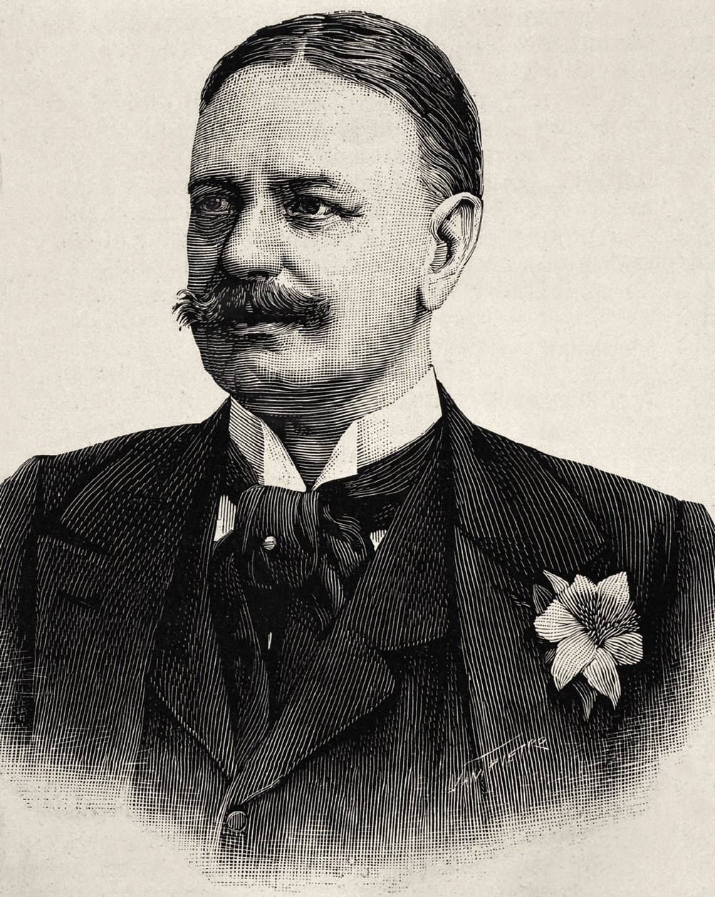 BueLow, Bernard von (1849-1929). Canciller del Imperio Romano (1900-1909). Aguafuerte de Artist Unknown