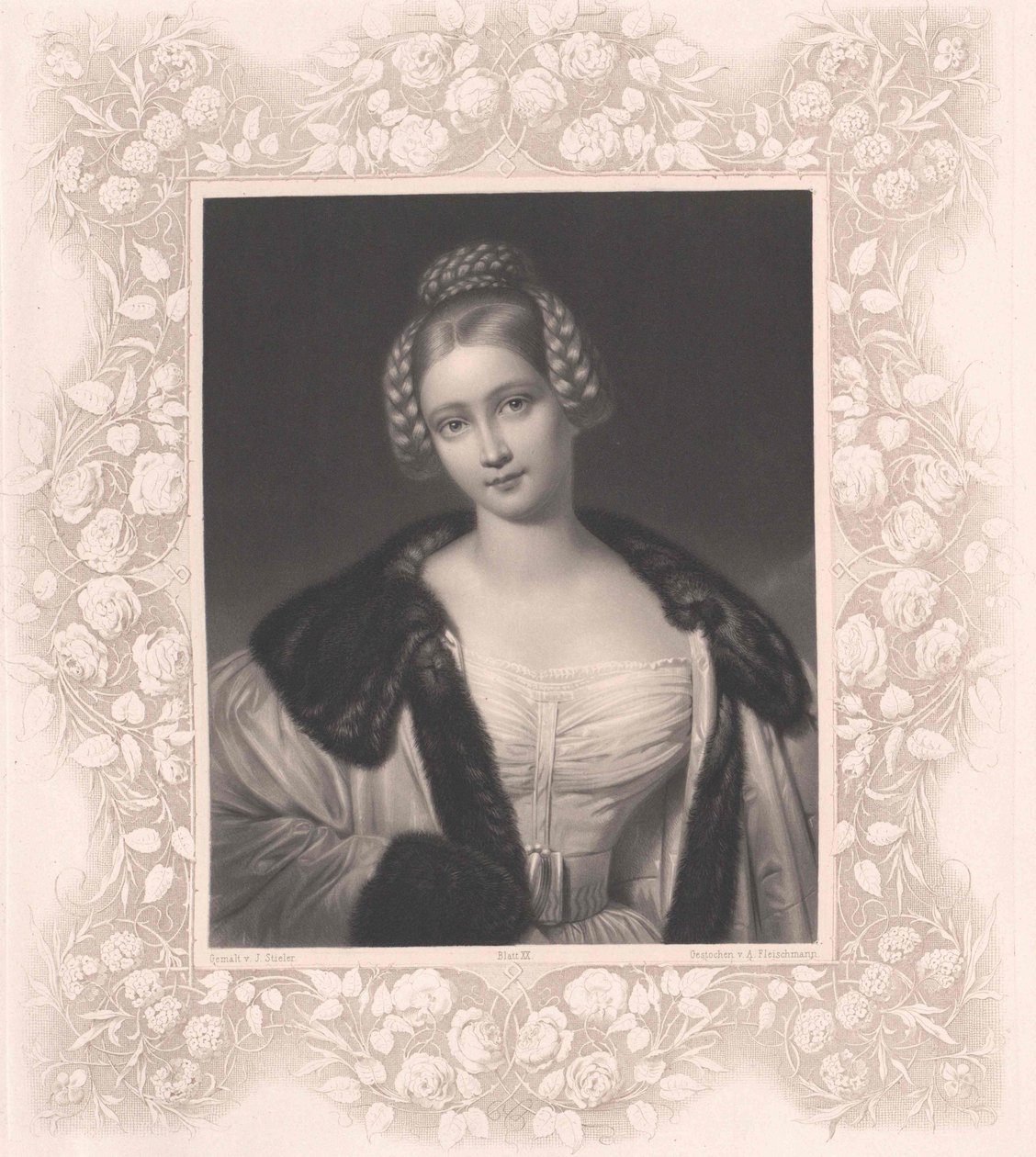 Caroline baronesa von Spiering (huella) de Artist Unknown