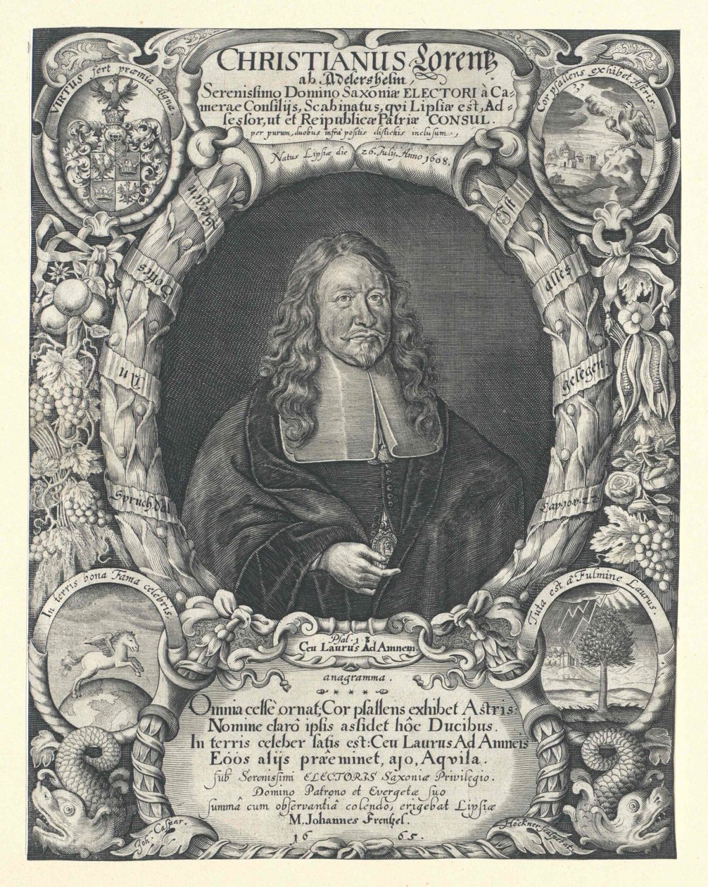 Christian Lorenz Adlershelm (imprimir) de Artist Unknown