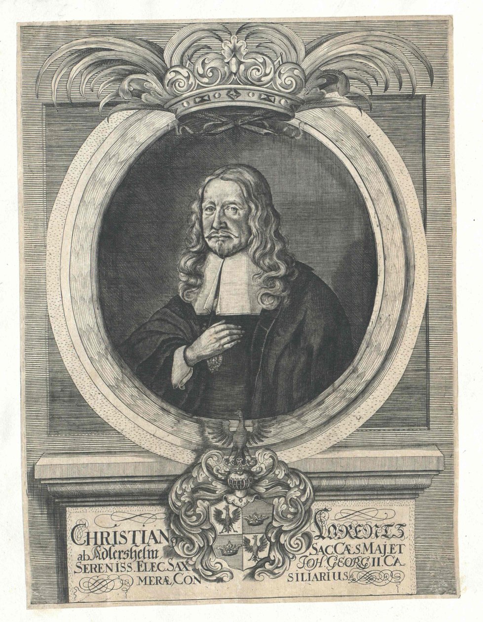 Christian Lorenz Adlershelm (imprimir) de Artist Unknown