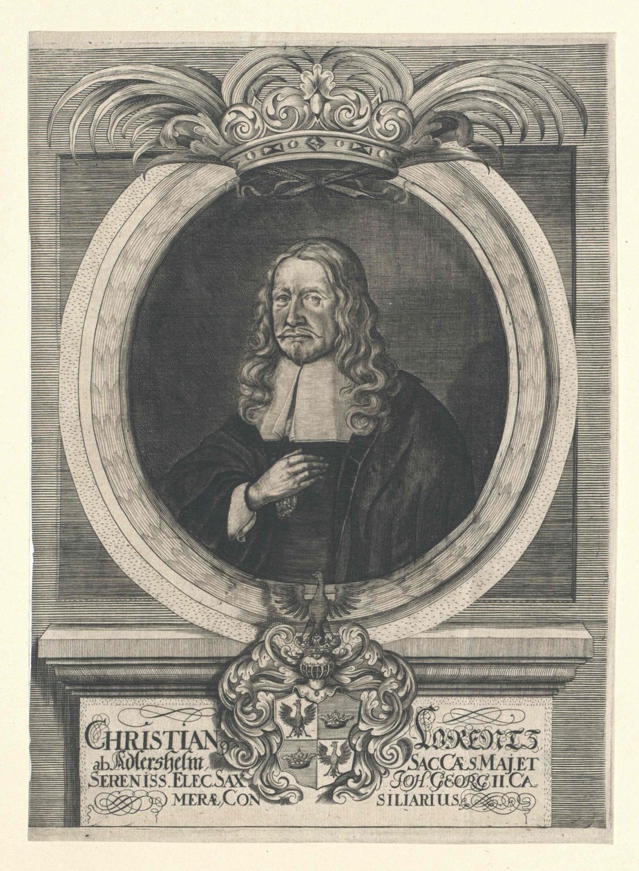 Christian Lorenz Adlershelm (imprimir) de Artist Unknown