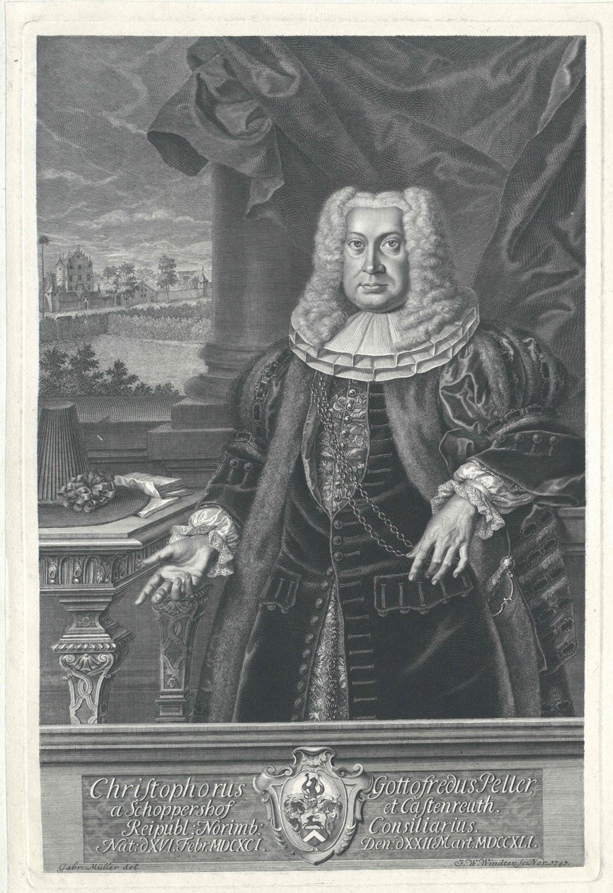 Christoph Godfrey Peller de Schoppershof zu Kastenreuth de Artist Unknown