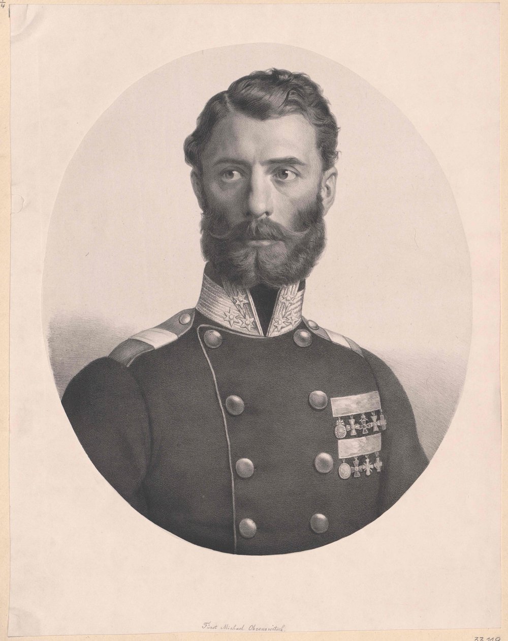 Conde de Serbia Michael Obrenovich (imprimir) de Artist Unknown