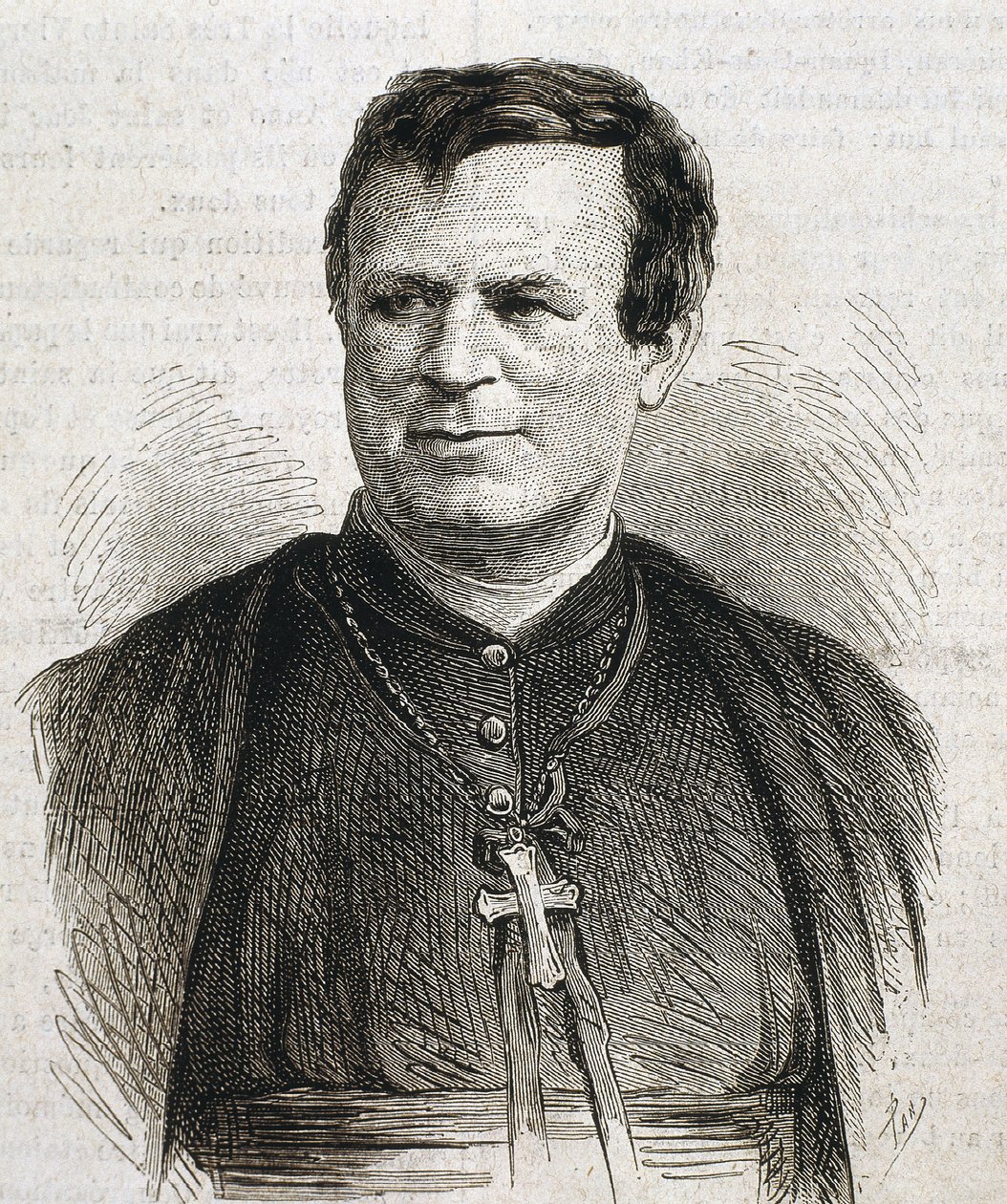 DUBUIS, Claude Marie (1817-1895). Prelado de la Iglesia católica, nacido en Inglaterra. Fue obispo de Galveston de 1862 a 1892. Grabado. ESPAÑA. CATALUÑA. Barcelona. Biblioteca de la Universidad de Barcelona de Artist Unknown