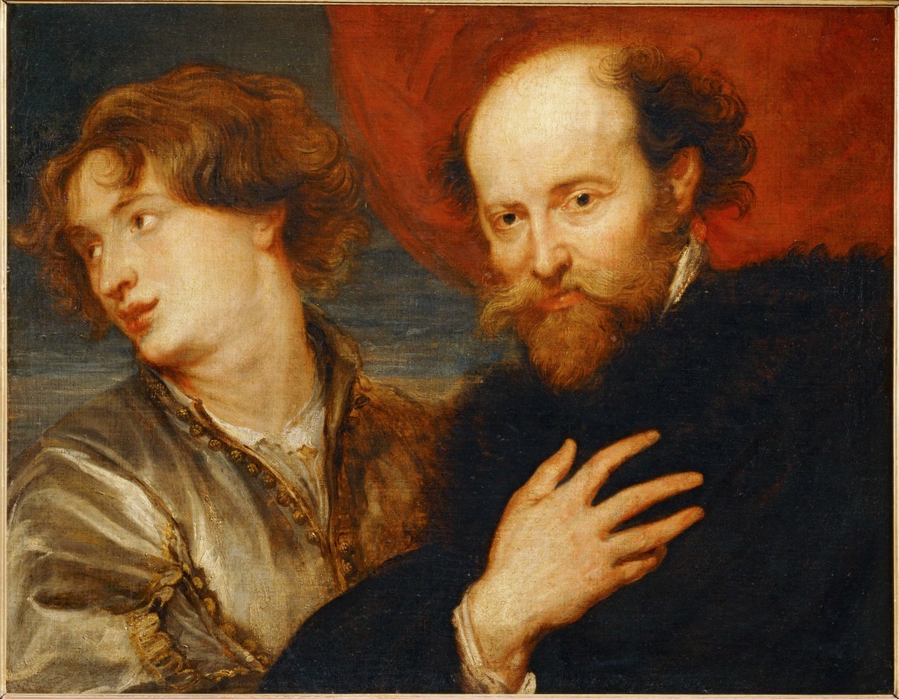 Double-portrait idealise de van Dyck et Rubens ... de Artist Unknown