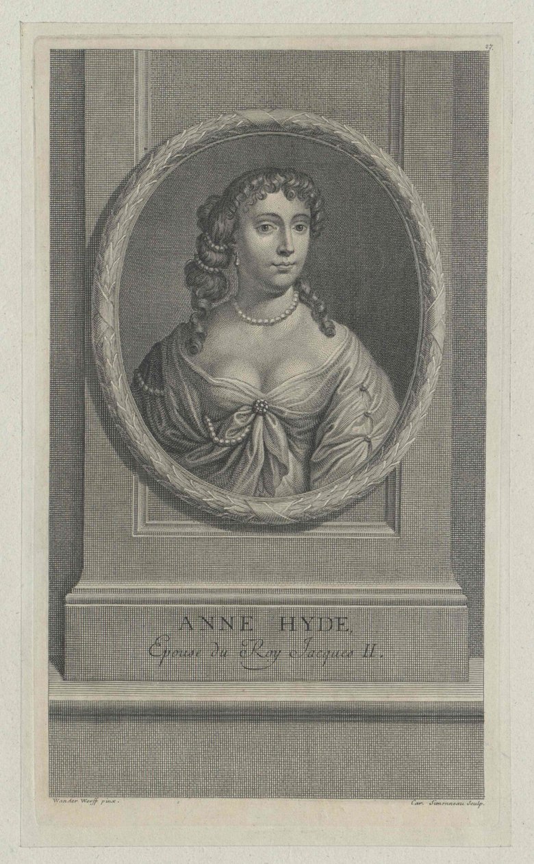 Duquesa de York Anne Hyde (impresión) de Artist Unknown