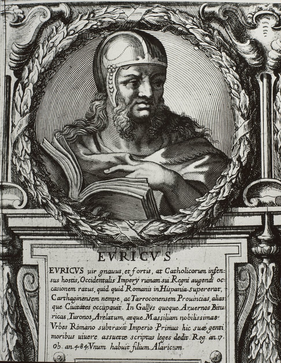 EURICO (420-484). Rey de los visigodos (466-484). Grabado. de Artist Unknown