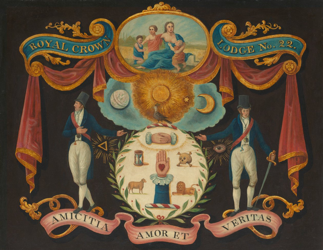 Emblemas de la Logia Real de la Corona nº 22 de Artist Unknown