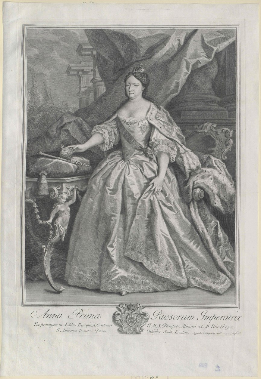 Emperatriz de Rusia Anna Ioannovna de Artist Unknown
