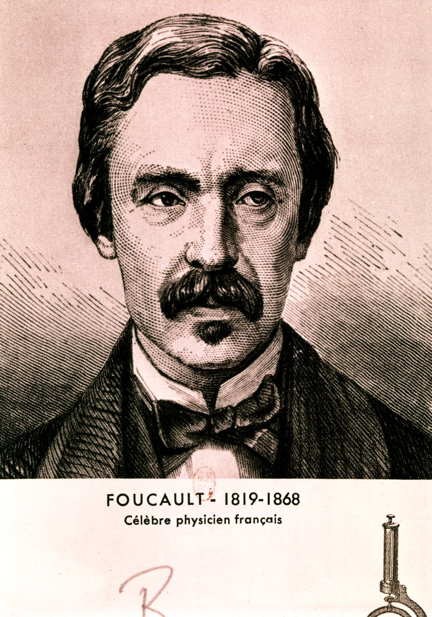 FOUCAULT Jean Bernard Leon: Retrato (aguafuerte) de Artist Unknown