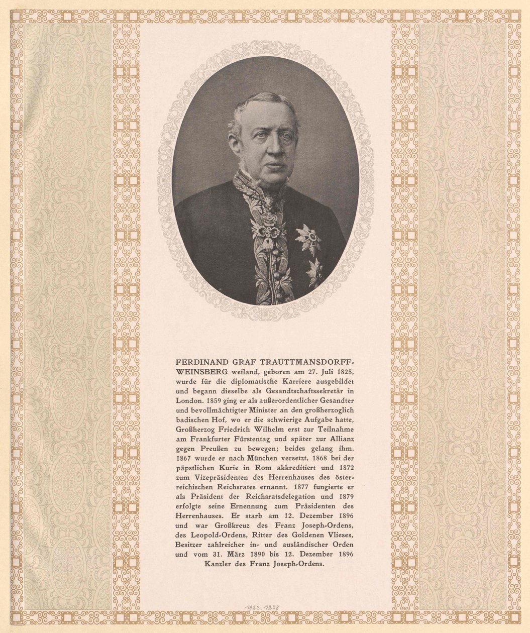 Conde Ferdinand Trauttmansdorff-Weinsberg de Artist Unknown