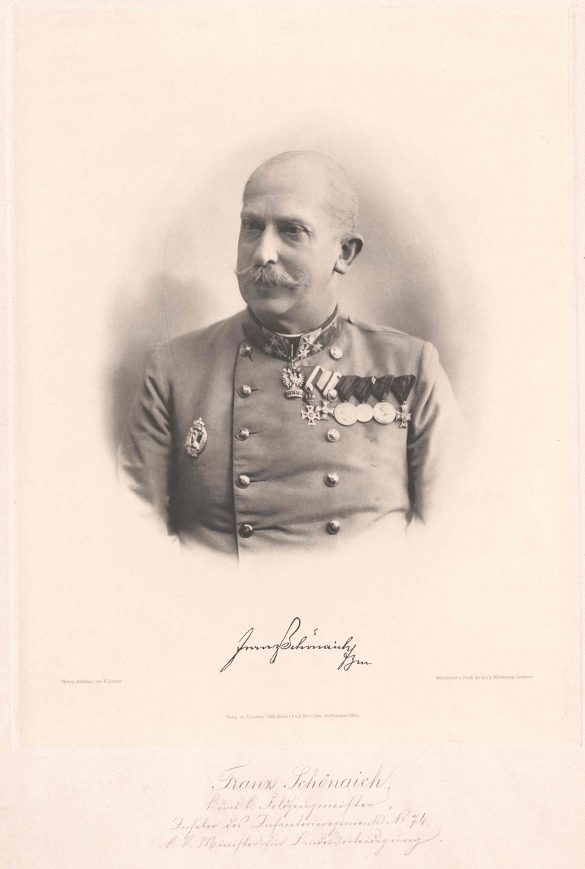Franz Baron Schoenaich (imprimir) de Artist Unknown