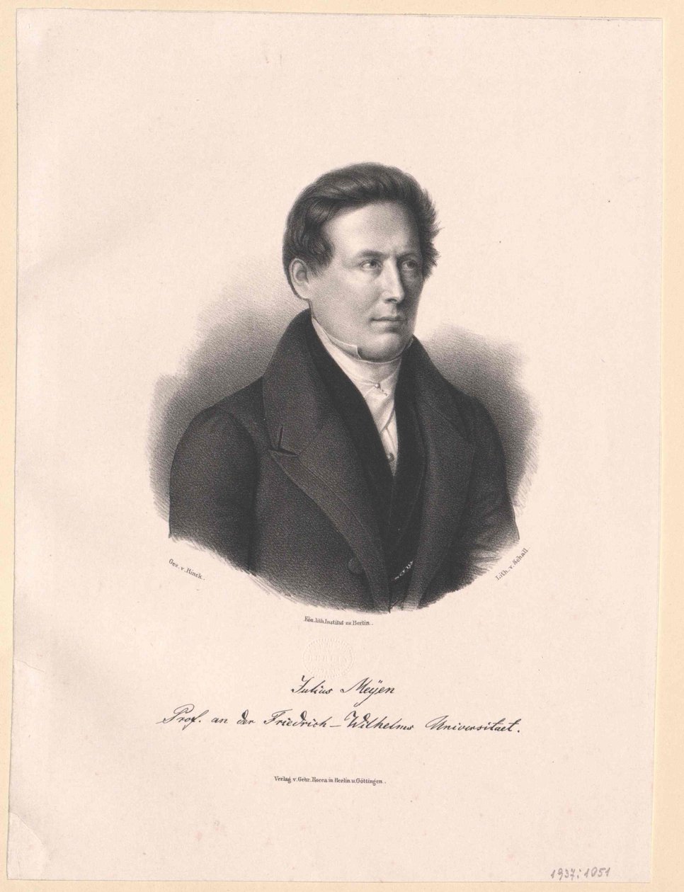 Franz Julius Ferdinand Meyen (huella) de Artist Unknown