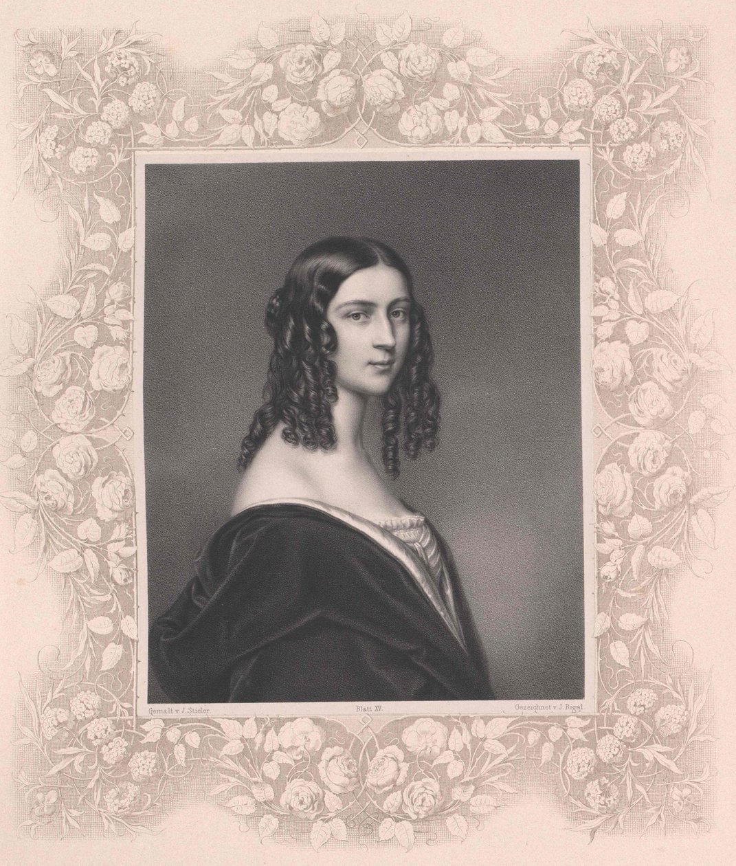 Friederike baronesa de Gumppenberg (huella) de Artist Unknown