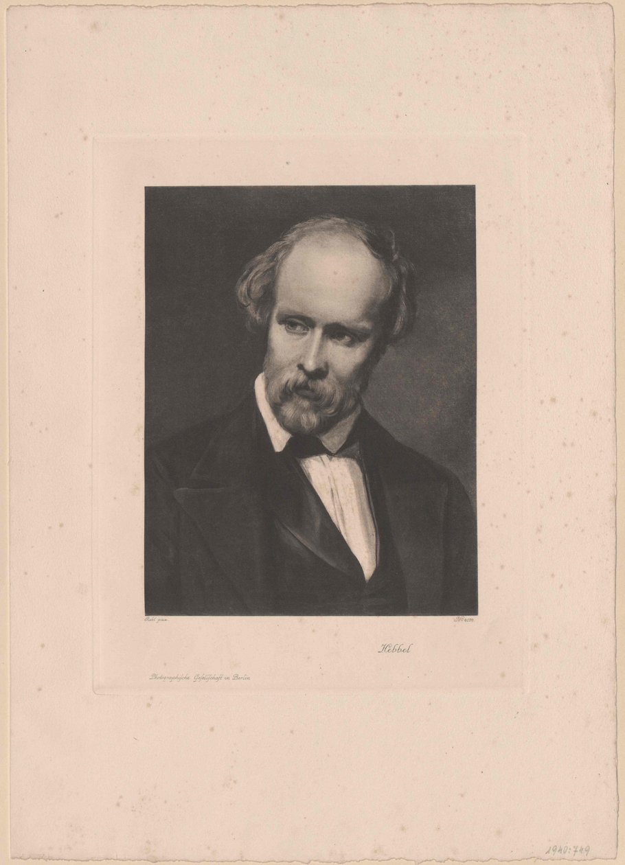 Friedrich Hebbel (imprimir) de Artist Unknown