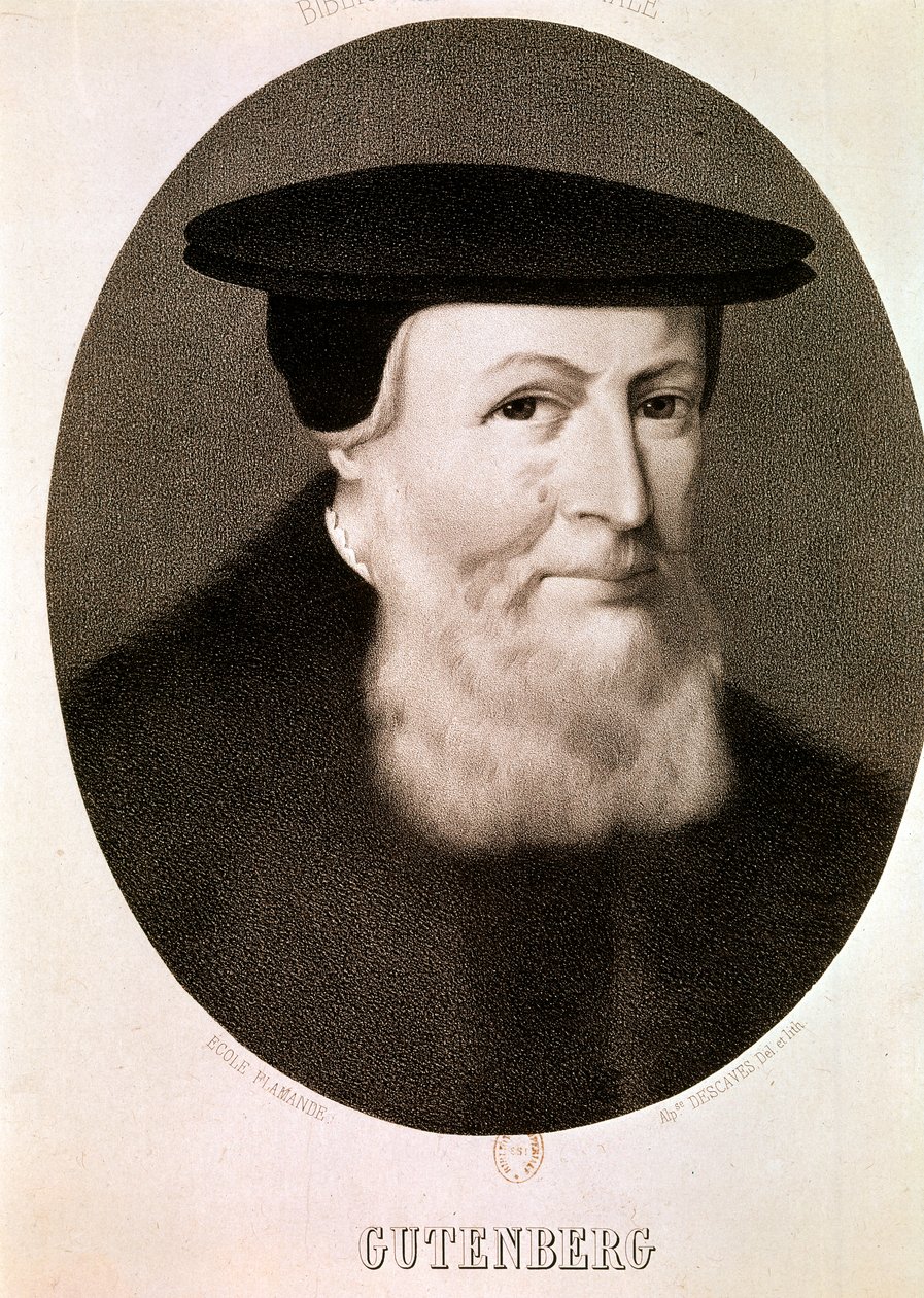 GUTENBERG Johannes: Retrato (aguafuerte) de Artist Unknown