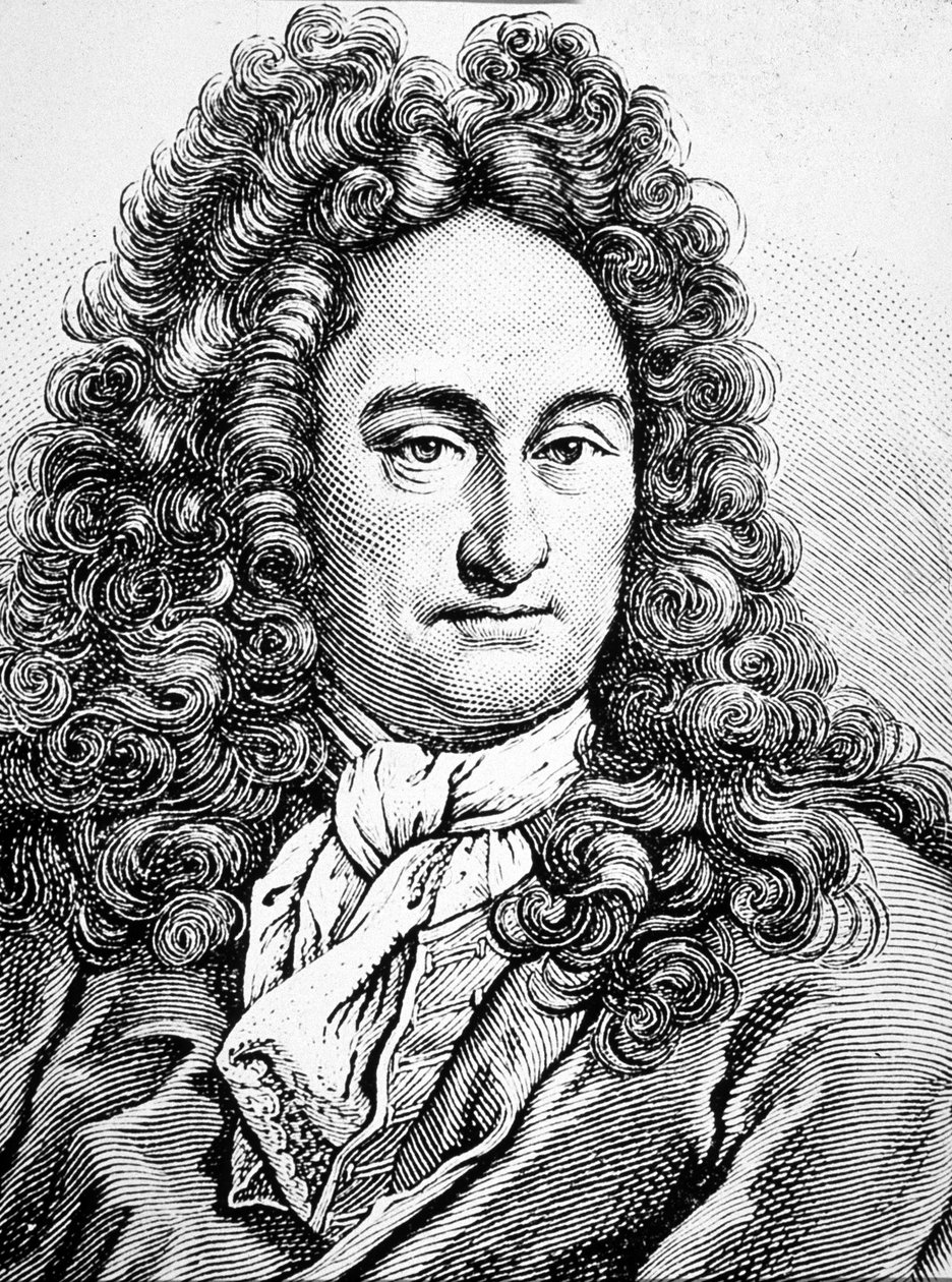 G W Leibniz Gottfried Wihlem (grabado) de Artist Unknown