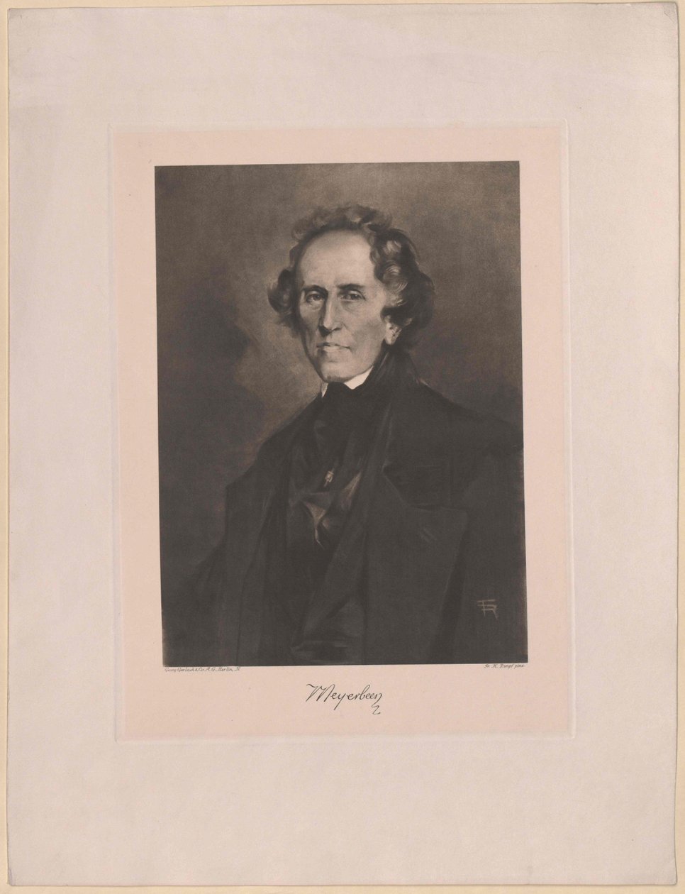 Giacomo Meyerbeer (print) de Artist Unknown