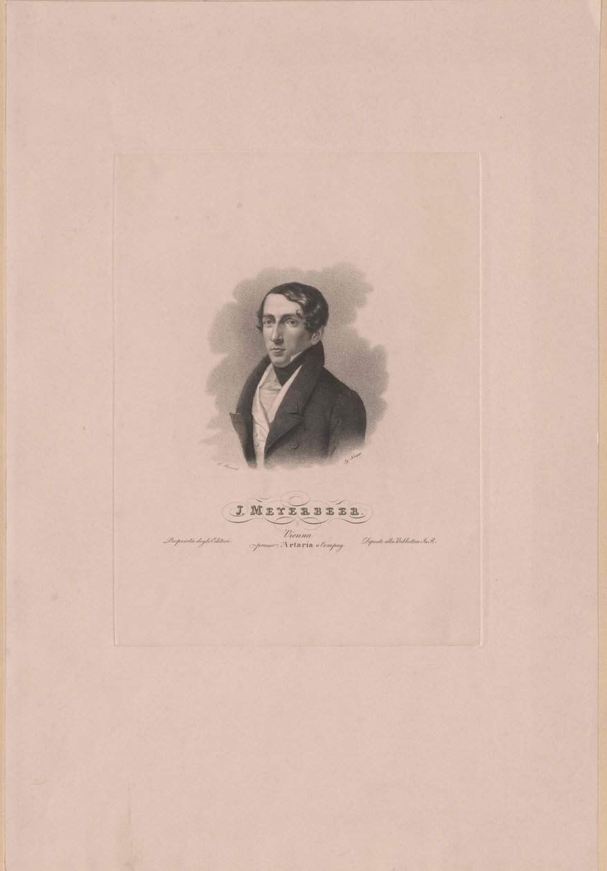 Giacomo Meyerbeer (print) de Artist Unknown