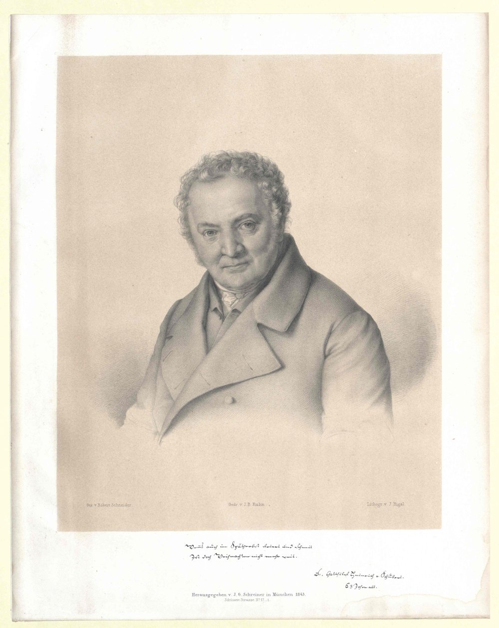 Gotthilf Heinrich von Schubert (imprimir) de Artist Unknown