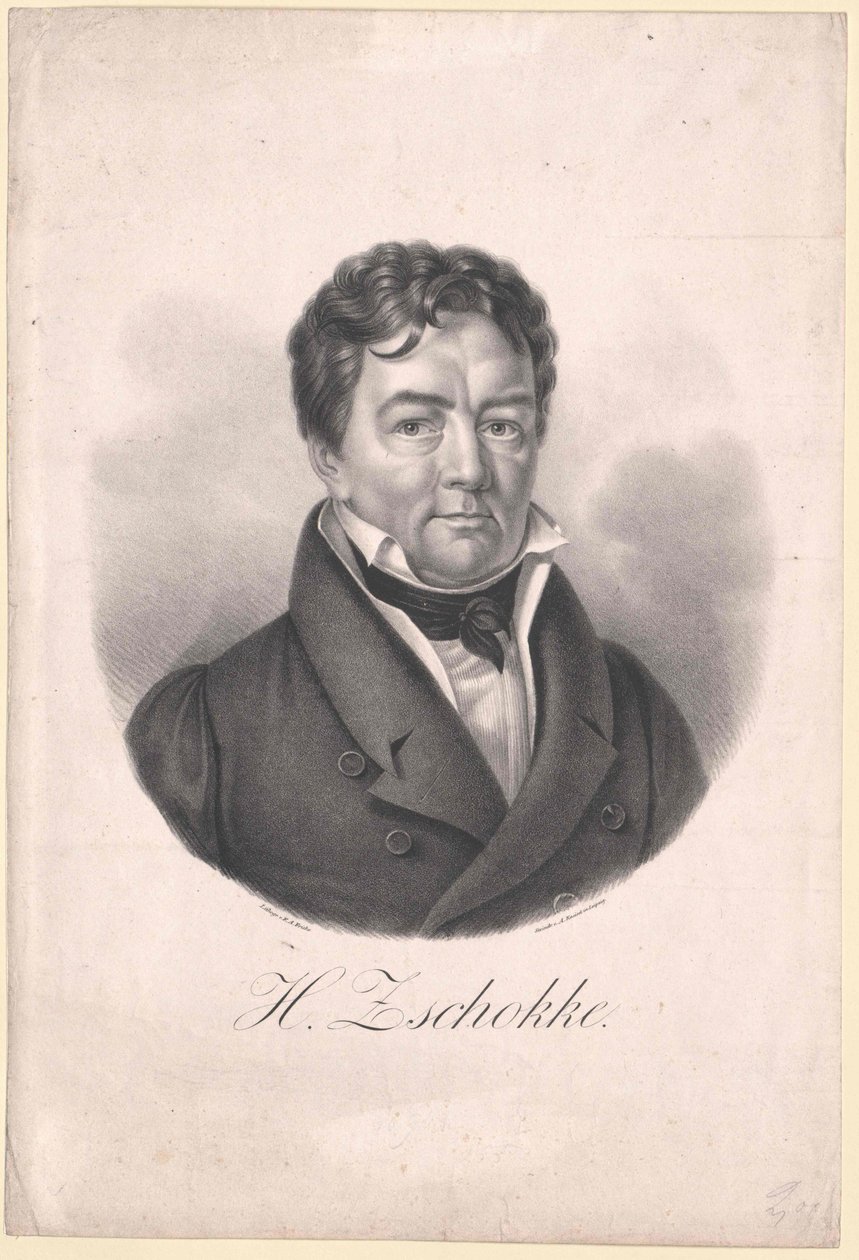 Heinrich Zschokke (imprimir) de Artist Unknown