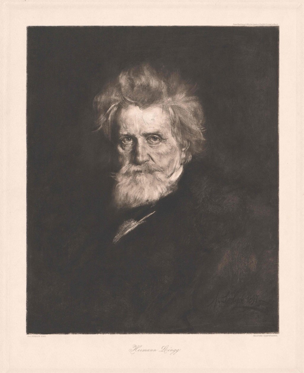 Hermann von Lingg (imprimir) de Artist Unknown