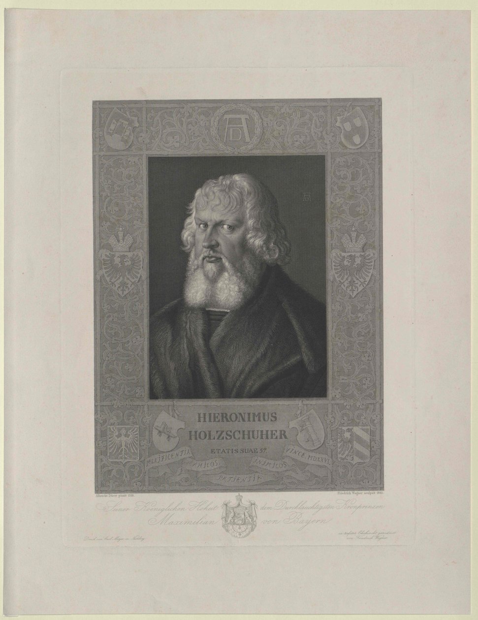 Hieronymus Holzschuher (impresión) de Artist Unknown