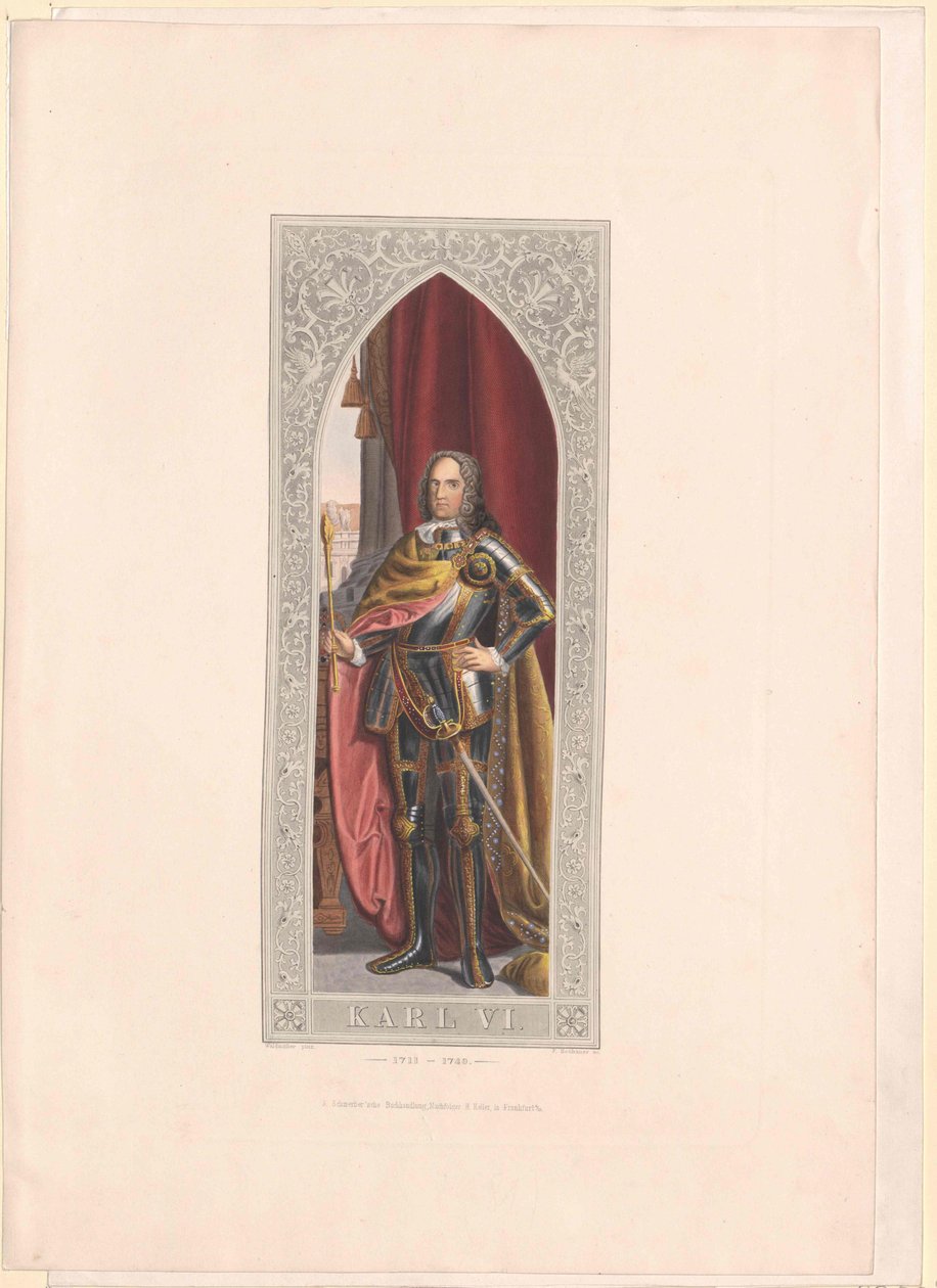 Carlos VI, emperador del Sacro Imperio Romano Germánico de Artist Unknown