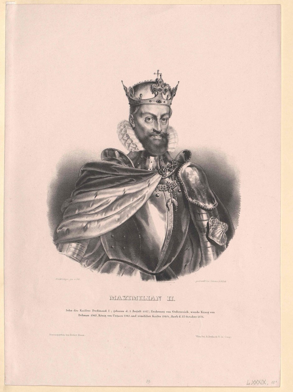 Maximiliano II, emperador del Sacro Imperio Romano Germánico de Artist Unknown