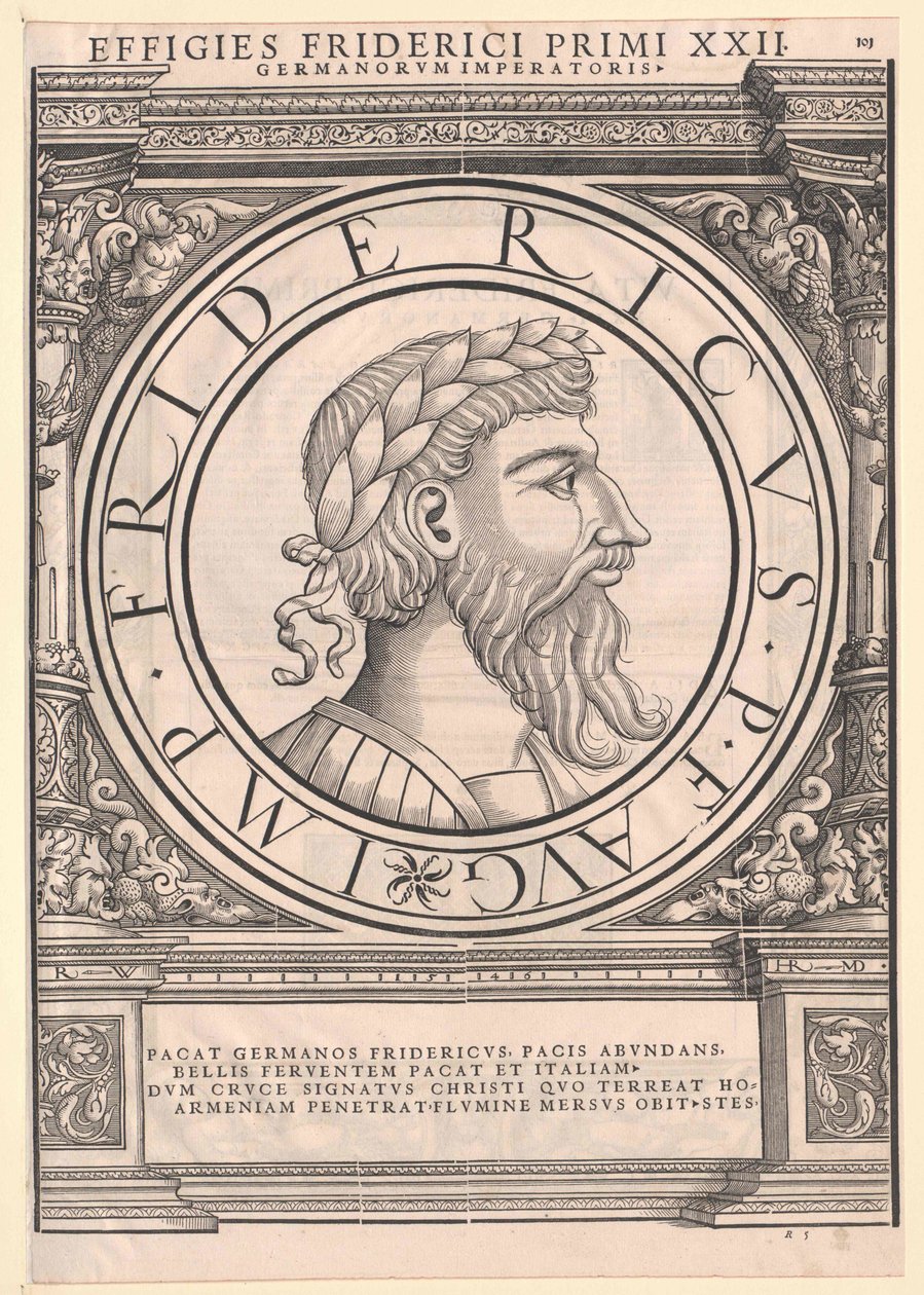 El emperador Federico I Barbarroja de Artist Unknown